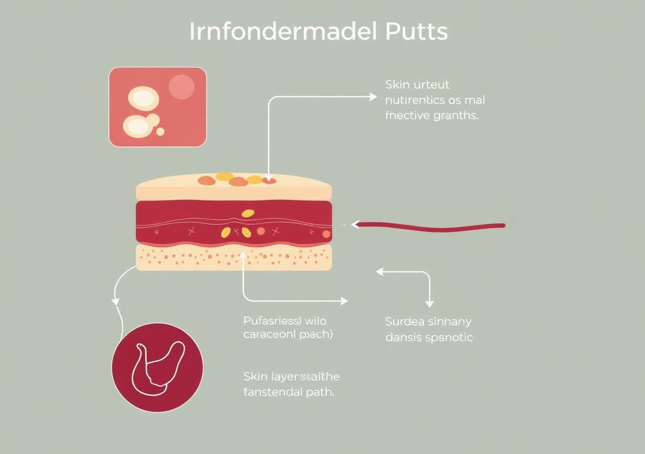 Diagramm: So funktioniert die transdermale Aufnahme des Glucosan Patch